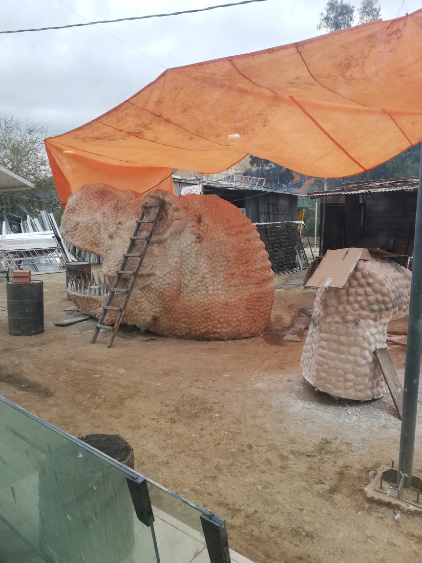 Prevén entregar en septiembre el dinosaurio del parque Juan Pablo II de Tarija