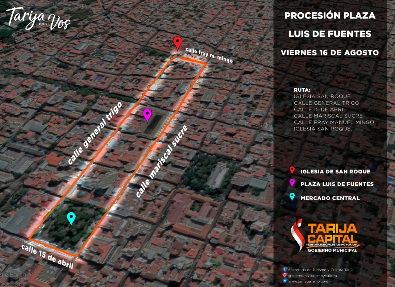 Alcaldía de Tarija presenta ruta de procesión para Fiesta de San Roque