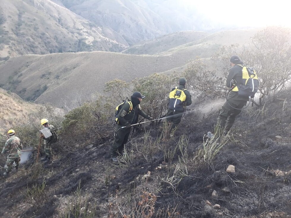 Logran controlar el incendio en la comunidad de Canaletas del departamento de Tarija