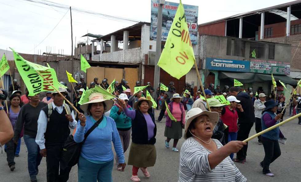 Heridos en protesta contra proyecto minero en Perú