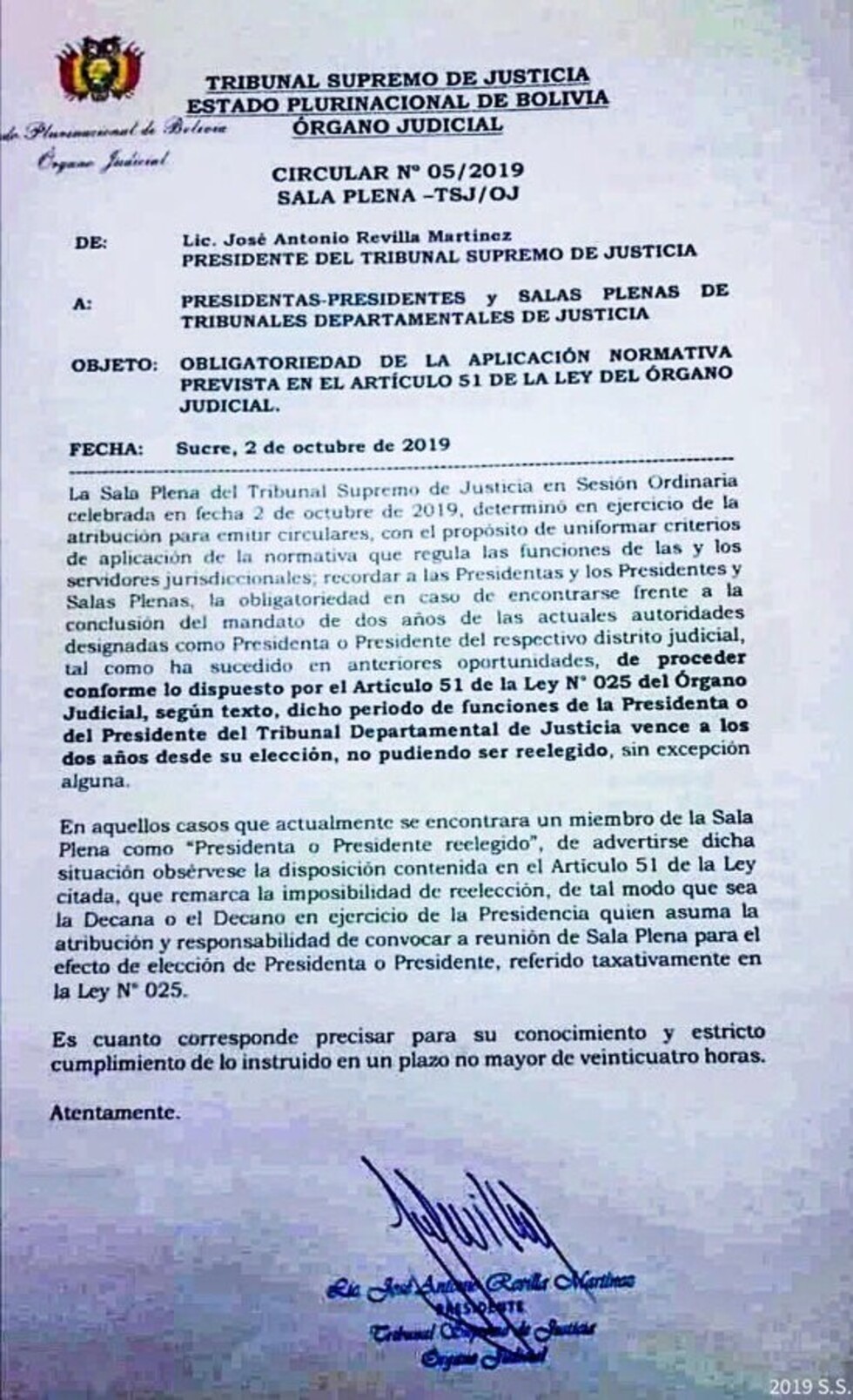 TSJ prohíbe la reelección de las presidencias en los tribunales departamentales de justicia