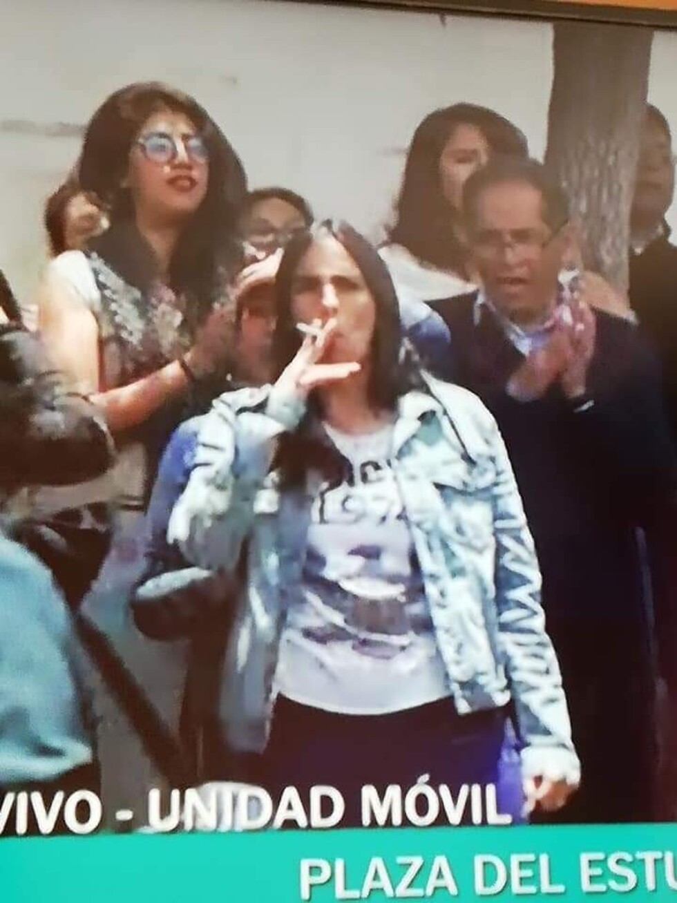 Ministra Montaño agita en las calles la consigna "los golpistas no pasarán"