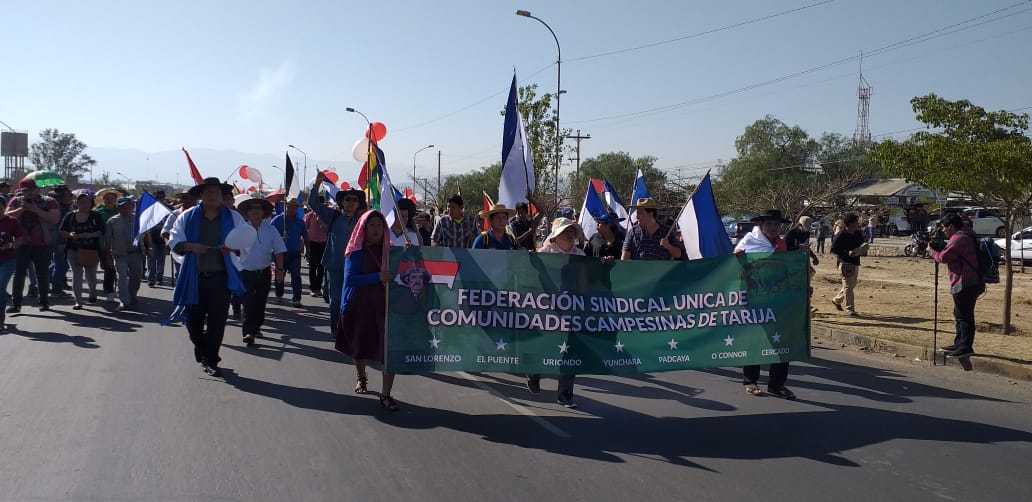 Marcha pacífica del MAS acaba con advertencia de desbloqueo en Tarija