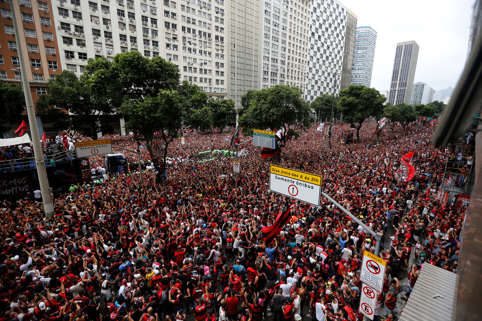 Postales de la llegada del campeón de América a Rio