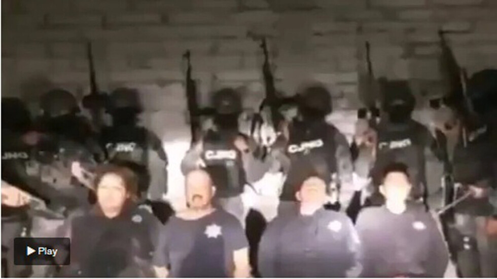 Cartel Jalisco sube video de Una tortura a cuatro policías