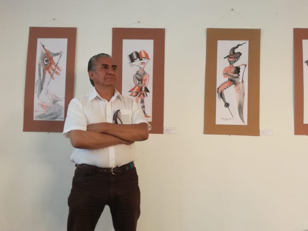 Potosino expone dibujos en Casa Creart de Tarija