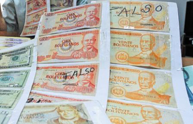 Dos aprehendidos por circular billetes falsos en Villa Charcas