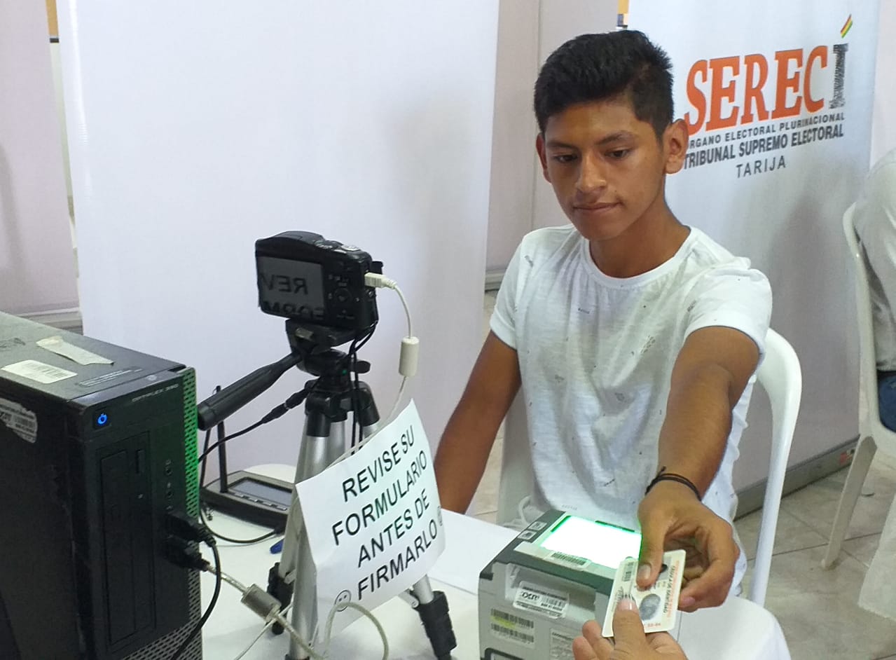 Existen dos puntos de empadronamiento biométrico en Tarija