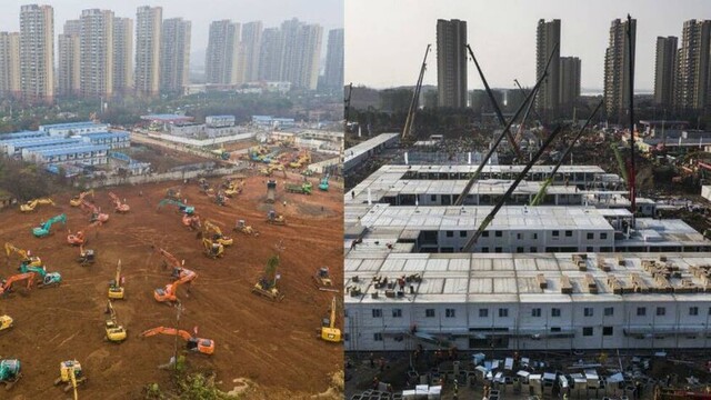 Se abre en China el primer hospital construido contrarreloj para tratar a pacientes con coronavirus