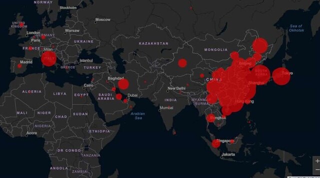 No apto para hipocondríacos: el mapa que permite seguir minuto a minuto la expansión del Coronavirus