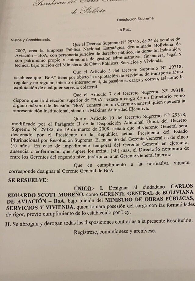 Carlos Eduardo Scott es el nuevo gerente de BoA