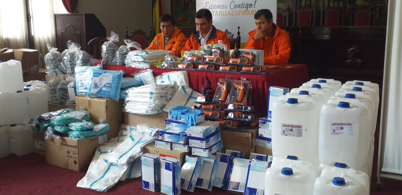 Sedes recibe material de bioseguridad para enfrentar el coronavirus en Tarija