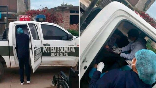 Joven mujer dio a luz en una patrulla policial