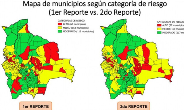 Dos municipios de Tarija se mantienen con riesgo alto