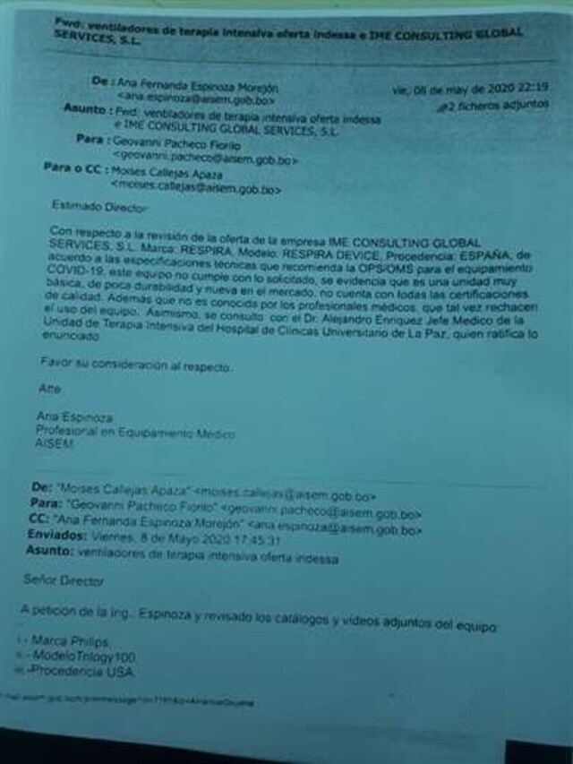 Informe sugirió no comprar los 170 ventiladores