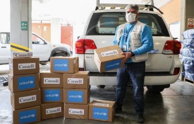 Unicef y Gobierno de Canadá donan 5.000 pruebas para detectar Covid-19