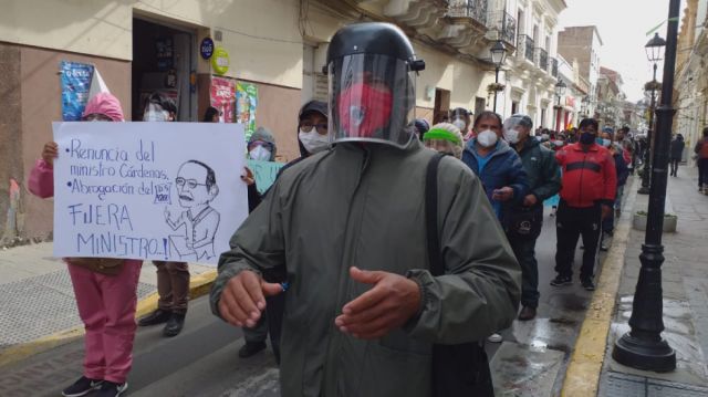 Marcha del magisterio rural de Tarija