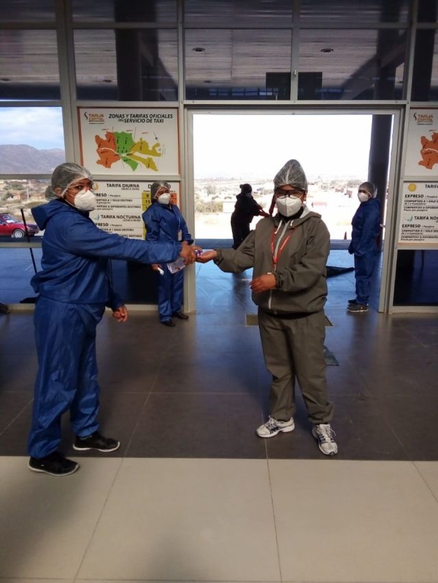 Tercera inspección de la ATT y Sedes a la Terminal de Buses de Tarija