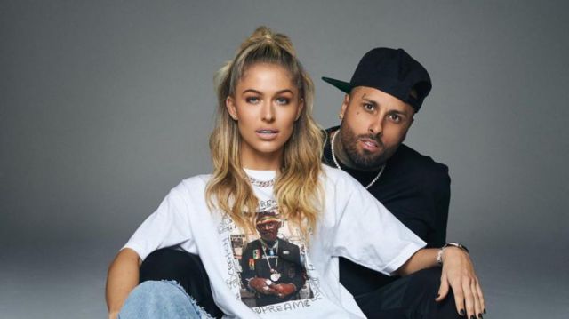Nicky Jam reacciona a sexy foto de su novia Cydney Moreau