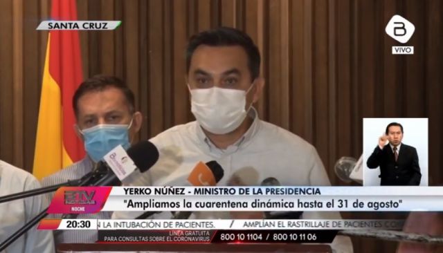 Se amplía la cuarentena dinámica hasta el 31 de agosto en Bolivia