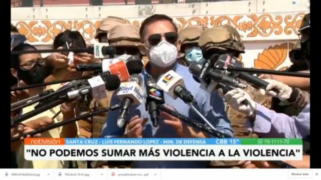 Ministro anuncia táctica militar-policial para trasladar oxígeno al norte de Bolivia