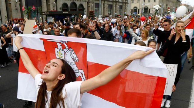 Movilizados en Bielorrusia exigen nuevas elecciones