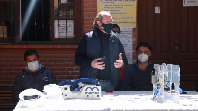 Entregan en San Lorenzo respiradores donados por boliviano residentes en España y empresarios en La Paz