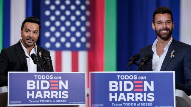 Ricky Martin y Luis Fonsi muestran su apoyo a Joe Biden