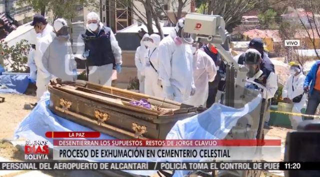 Exhuman supuesto cadáver del expolicía Jorge Clavijo para nuevo peritaje