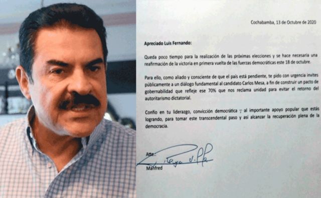 Manfred pide a Camacho pactar con Mesa