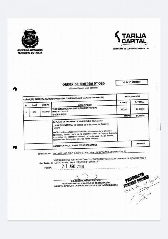 Compra del Municipio de Cercado a Farmasuarez 