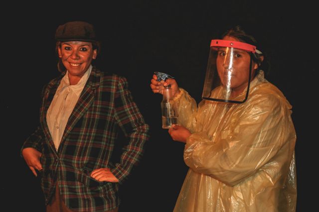 Las actrices Rocío Bustos Carranza e Hilda Mabel Vides Romero.