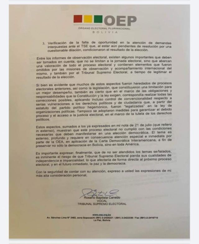 Misiva enviada