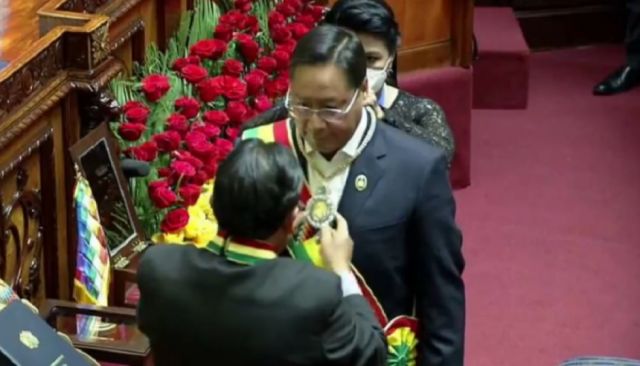 Acto de posesión de Luis Arce