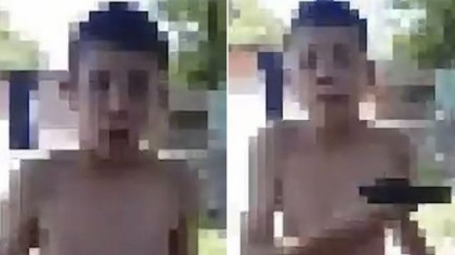 Menor con  4 pistolas  amenaza  y dispara