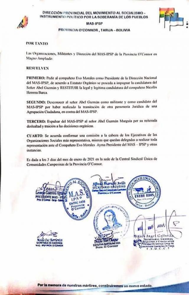 Malestar en el MAS por los cambios en las listas subnacionales 