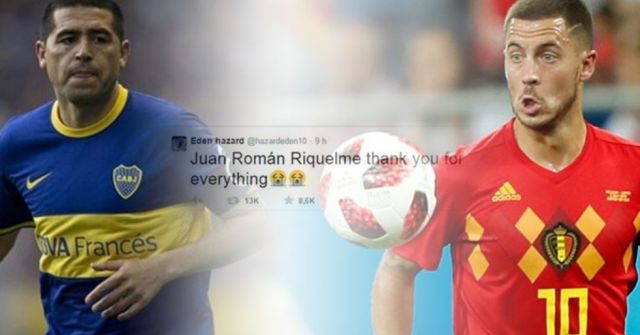 Eden Hazard manifestó su  devoción por Riquelme