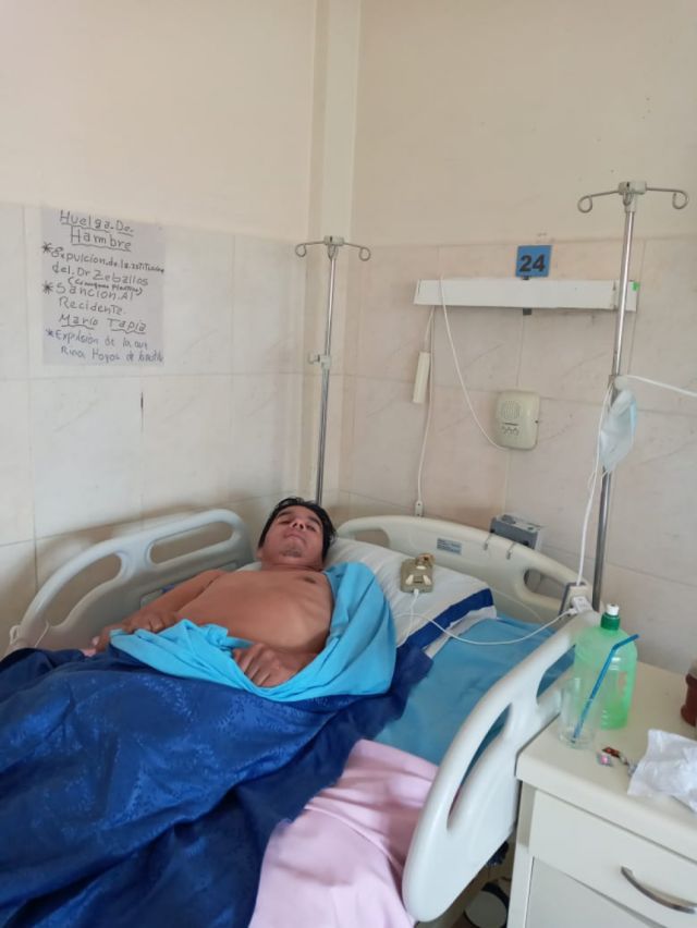 Paciente cumple quinto día de huelga de hambre en demanda de atención médica en Tarija