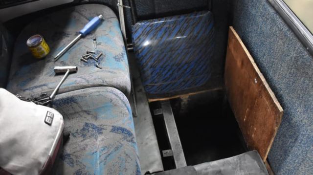 Lugar donde se escondía la cocaína