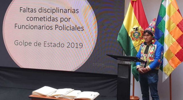 Viceministerio de Descolonización denuncia a 26 policías por hechos del motín de 2019
