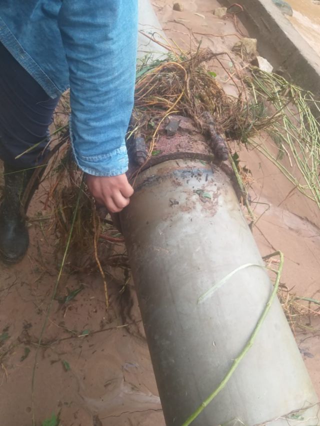 Se reportó el daño de tuberías del sistema de agua potable