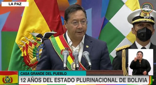 Presidente del Estado Plurinacional de Bolivia, Luis Arce Catacora