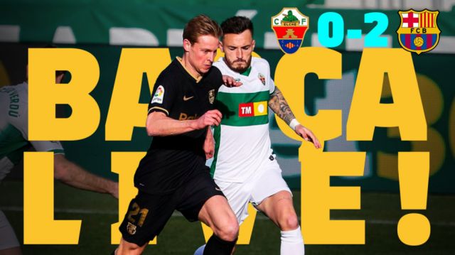 Barcelona le ganó al Elche que se hunde en la tabla