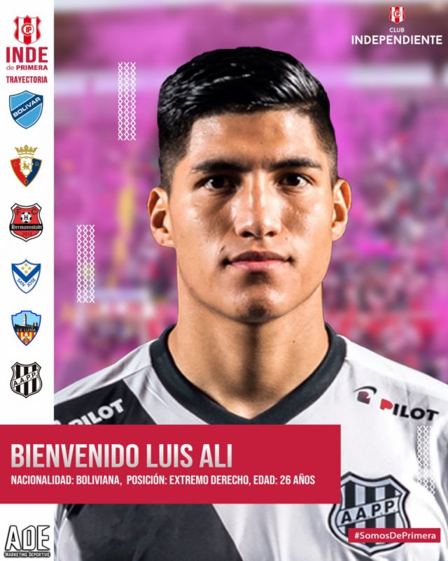 Luis Alí se suma a Independiente 