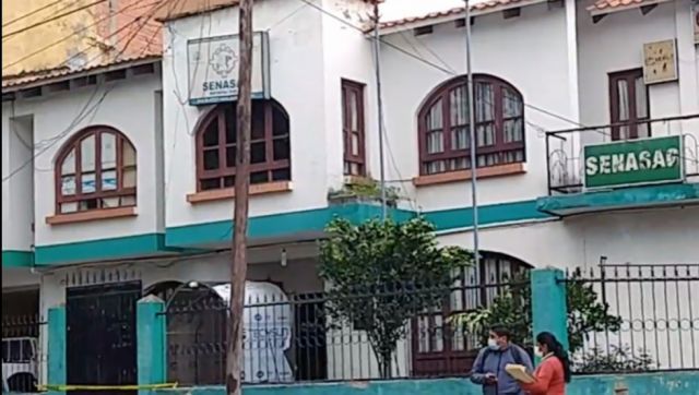 Desinfectan el Senasag - Tarija por caso positivo en un funcionario de la institución