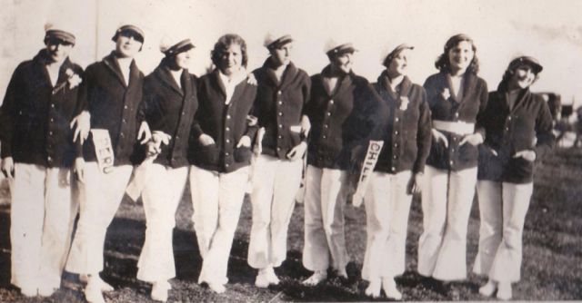 Participantes sudamericanas en el Concurso de belleza.