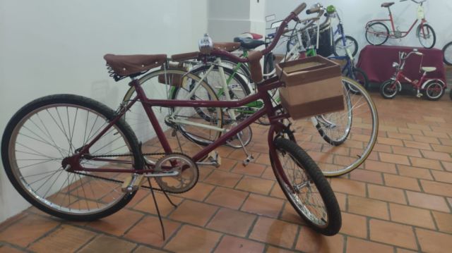 Bicicleta con campaña y canastilla