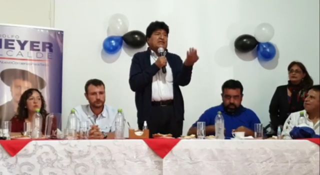 Ruiz y Meyer apelan a gestión de Evo para buscar votos de estudiantes de la UAJMS