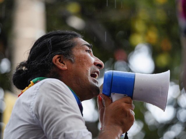 Indígenas de Ecuador mantienen sus protestas contra el Consejo Electoral y los resultados de las elecciones