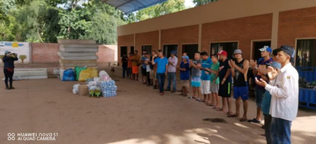 Trabajadores de YPFB en Villa Montes entregan donación al centro de rehabilitación de Tguipa